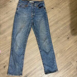 Levis Wedgie Straight Leg Jeans Women’s Sz 27 High-Rise Medium Wash Denim Ankle